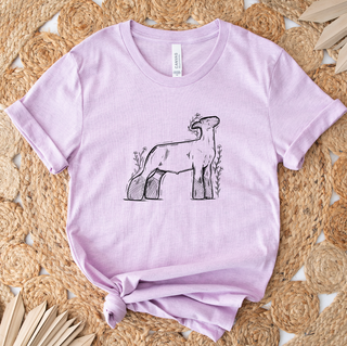 Floral Sketch Lamb T-Shirt (XS-4XL) - Multiple Colors!