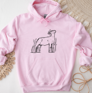 Floral Sketch Lamb Hoodie (S-3XL) Unisex - Multiple Colors!