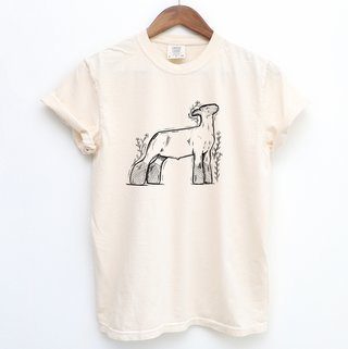 Floral Sketch Lamb ComfortWash/ComfortColor T-Shirt (S-4XL) - Multiple Colors!