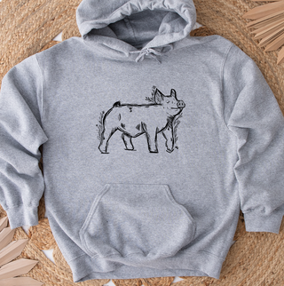 Floral Sketch Pig Hoodie (S-3XL) Unisex - Multiple Colors!