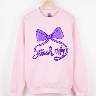 Teach Ag Bow Purple – Crewneck