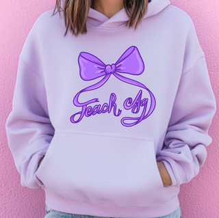 Teach Ag Bow Purple – Hoodie