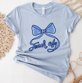 Teach Ag Bow Blue– Bella Canvas T-Shirt