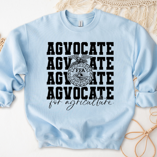 Black Emblem Agvocate For Agriculture Crewneck (S-3XL) - Multiple Colors!