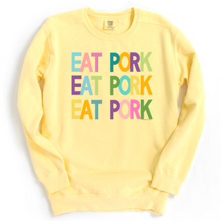 All The Colors Eat Pork Crewneck (S-3XL) - Multiple Colors!