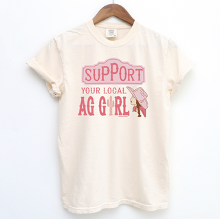 Support Your Local Ag Girl ComfortWash/ComfortColor T-Shirt (S-4XL) - Multiple Colors!