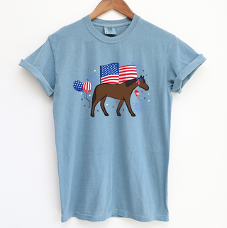 USA Horse ComfortWash/ComfortColor T-Shirt (S-4XL) - Multiple Colors!