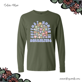 Spring Floral Support Women in Agriculture LONG SLEEVE T-Shirt (S-3XL) - Multiple Colors!