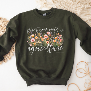 Plant Your Roots in Agriculture Crewneck (S-3XL) - Multiple Colors!