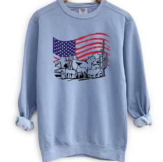 Flag Livestock Crewneck (S-3XL) - Multiple Colors!