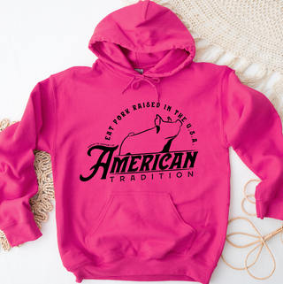 Raised in the USA Hog Hoodie (S-3XL) Unisex - Multiple Colors!