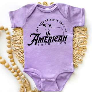 Raised in the USA Cattle One Piece/T-Shirt (Newborn - Youth XL) - Multiple Colors!