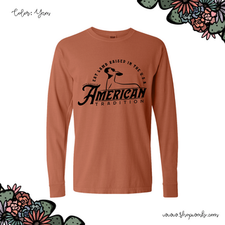 Raised in the USA Lamb LONG SLEEVE T-Shirt (S-3XL) - Multiple Colors!