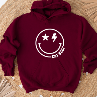 Smile Eat Beef White Ink Hoodie (S-3XL) Unisex - Multiple Colors!