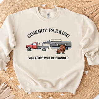 Cowboy Parking Crewneck (S-3XL) - Multiple Colors!