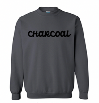 Charcoal Puff Embroidered Agvocate Crewneck