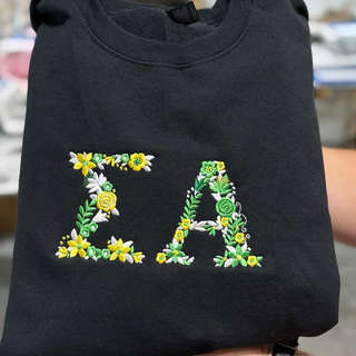 MARCH PREORDER - Sigma Alpha LETTERS Embroidered Crewneck