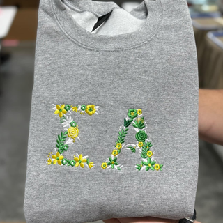 MARCH PREORDER - Sigma Alpha LETTERS Embroidered Crewneck