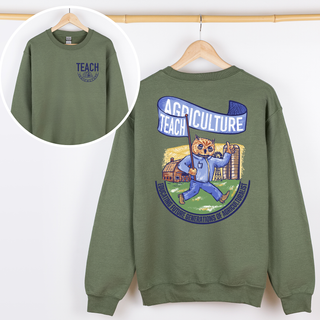 Teach Ag Mascot CREWNECK - Front & Back