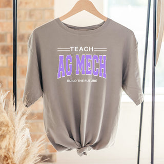 Teach Ag Mech Build The Future Purple Ink ComfortWash/ComfortColor T-Shirt (S-4XL) - Multiple Colors!