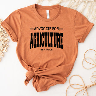 Advocate For Agriculture Be A Voice Black Ink T-Shirt (XS-4XL) - Multiple Colors!