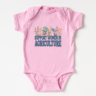 Blooming Support Women in Agriculture One Piece/T-Shirt (Newborn - Youth XL) - Multiple Colors!