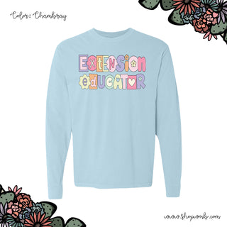 Pastel Extension Educator LONG SLEEVE T-Shirt (S-3XL) - Multiple Colors!