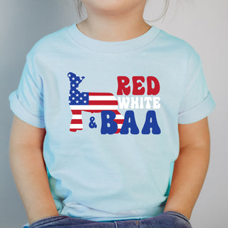 Red, White & Baa One Piece/T-Shirt (Newborn - Youth XL) - Multiple Colors!