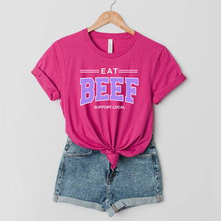 Purple Eat Beef - Support Local T-Shirt (XS-4XL) - Multiple Colors!