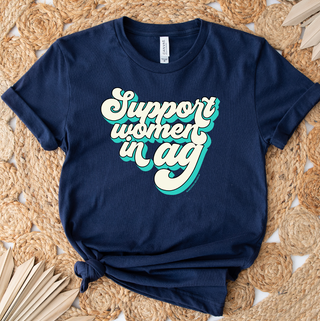 Retro Support Women in AG Turquoise Ink T-Shirt (XS-4XL) - Multiple Colors!