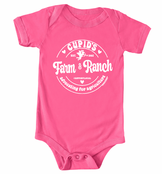 Cupid's Farm & Ranch White Ink One Piece/T-Shirt (Newborn - Youth XL) - Multiple Colors!