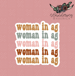 Groovy Woman in Ag Sticker