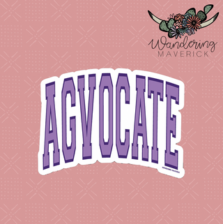 Big Varsity Agvocate Purple Sticker