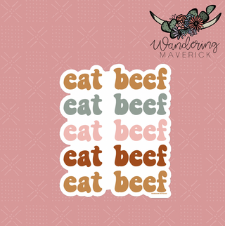 Groovy Eat Beef Sticker