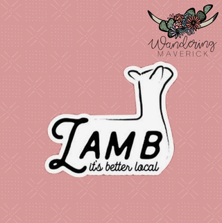 Lamb It's Better Local Sticker