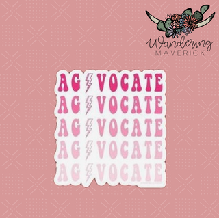 Agvocate Bolt Pink Sticker