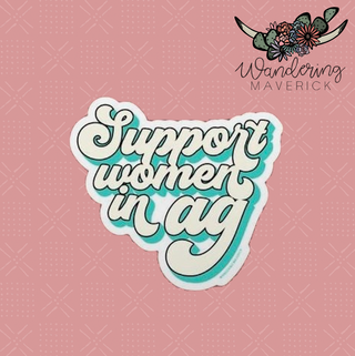 Retro Support Women in AG TURQUOISE Sticker