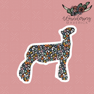 Colorful Cheetah Lamb Sticker