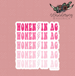 Women in AG Bolt Pink Sticker