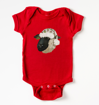 Santa Hat Lamb One Piece/T-Shirt (Newborn - Youth XL) - Multiple Colors!