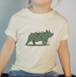 Pig Christmas Lights One Piece/T-Shirt (Newborn - Youth XL) - Multiple Colors!