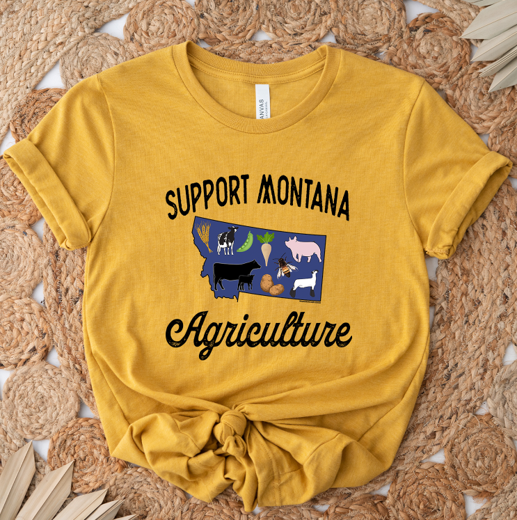 Support Montana Agriculture T-Shirt (XS-4XL) - Multiple Colors!