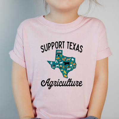 Support Texas Agriculture One Piece/T-Shirt (Newborn - Youth - Mul – Wandering Maverick Boutique