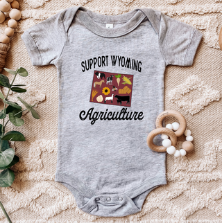 Support Wyoming Agriculture One Piece/T-Shirt (Newborn - Youth XL) - Multiple Colors!