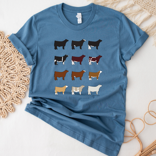 Steer Breeds T-Shirt (XS-4XL) - Multiple Colors!