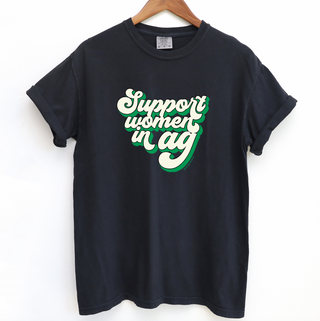 Retro Support Women In Ag Green ComfortWash/ComfortColor T-Shirt (S-4XL) - Multiple Colors!