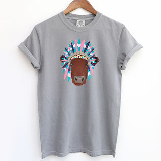 Red Cow Headdress ComfortWash/ComfortColor T-Shirt (S-4XL) - Multiple Colors!