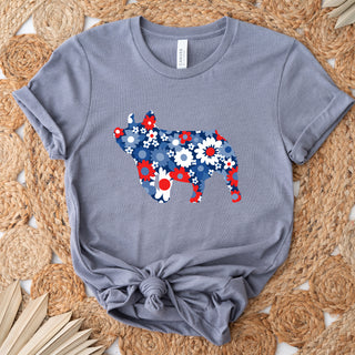 Patriotic Daisy Pig T-Shirt (XS-4XL) - Multiple Colors!