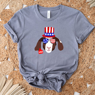 Red, White & Blue Goat T-Shirt (XS-4XL) - Multiple Colors!