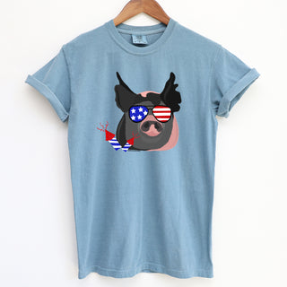 Patriotic Pig ComfortWash/ComfortColor T-Shirt (S-4XL) - Multiple Colors!